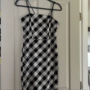 WHBM Black and White Checkered Dress